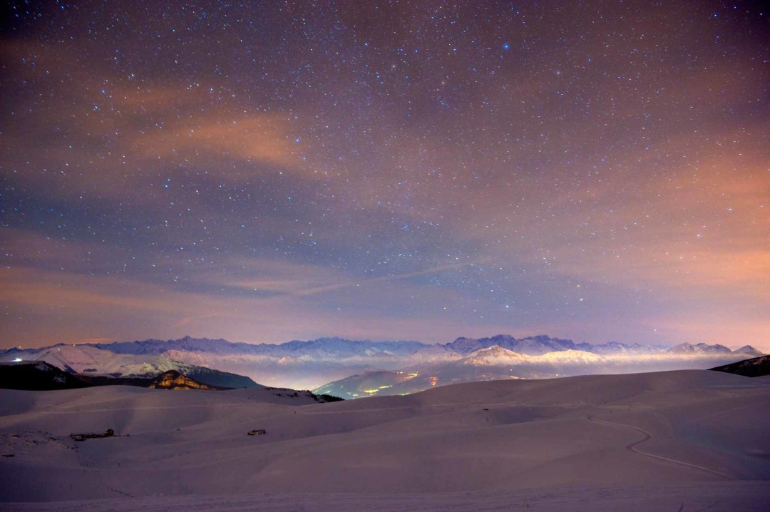 Starry sky over desert